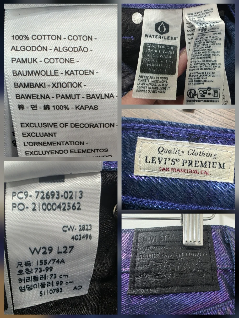 LEVI'S® Ribcage Straight Ankle Jeans  Purple Size 29 - Picture 15 of 15